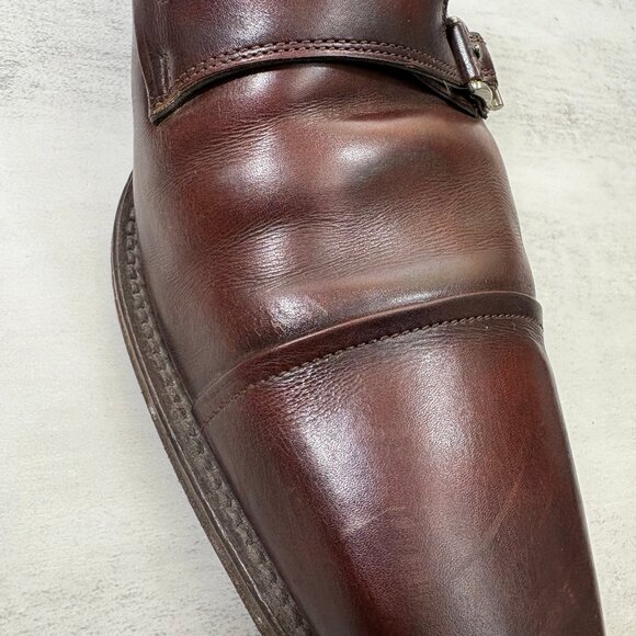 Magnanni Double Monk Strap Cap Toe Leather Shoes - Men\'s Size 8.5 - Brown main image 9